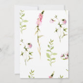 Invitation à la douche nuptiale Fleur sauvage élég (Dos)