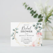 Invitation à la douche nuptiale fleurie (Debout devant)