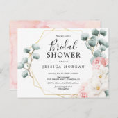 Invitation à la douche nuptiale fleurie (Devant / Derrière)