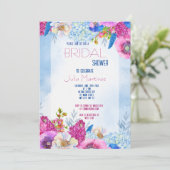 Invitation à la douche nuptiale fleurie (Debout devant)