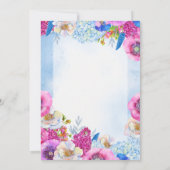 Invitation à la douche nuptiale fleurie (Dos)