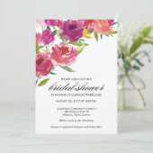 Invitation à la douche nuptiale fleurie (Debout devant)