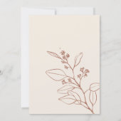 Invitation à la douche nuptiale fleurie beige (Dos)