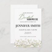 Invitation à la douche nuptiale fleurie - Mini (Devant / Derrière)