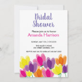 Invitation à la douche nuptiale fleurie moderne (Devant)