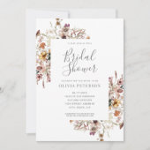 Invitation à la douche nuptiale fleurie moderne (Devant)
