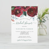 Invitation à la douche nuptiale fleurie rustique d (Debout devant)