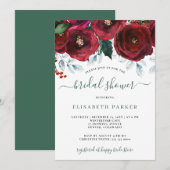 Invitation à la douche nuptiale fleurie rustique d (Devant / Derrière)