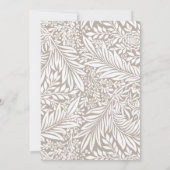 Invitation à la douche nuptiale fleurie Taupe (Dos)