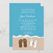 Invitation à la douche nuptiale Flip Flops (Devant / Derrière)