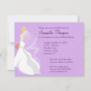 Invitation à la douche nuptiale Flirty Lilac