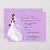Invitation à la douche nuptiale Flirty Lilac 2 (Devant / Derrière)