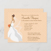 Invitation à la douche nuptiale Flirty Peach (Devant / Derrière)