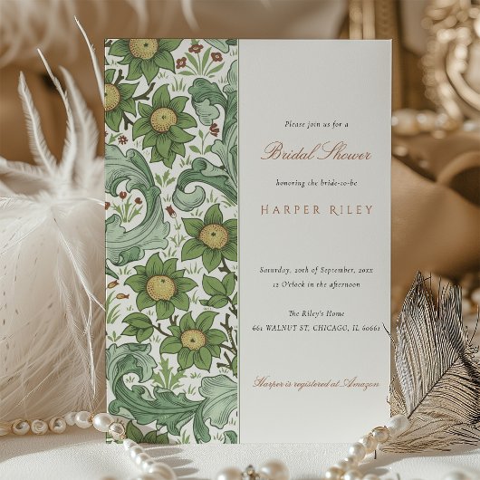 Invitation à la douche nuptiale Floral Elegance