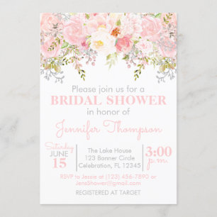Invitation à la douche nuptiale Floral Garden