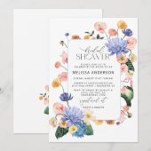 Invitation à la douche nuptiale Floral Garden (Devant / Derrière)