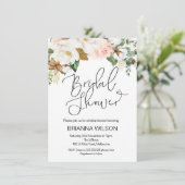 Invitation à la douche nuptiale Floral Magnolia (Debout devant)