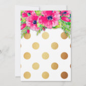 Invitation à la douche nuptiale - Floral Stried (Dos)