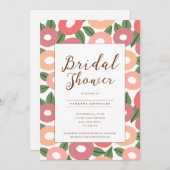 Invitation à la douche nuptiale florale (Devant / Derrière)