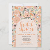 Invitation à la douche nuptiale florale (Devant)