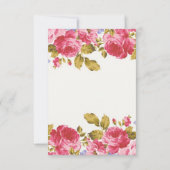 Invitation à la douche nuptiale florale (Dos)