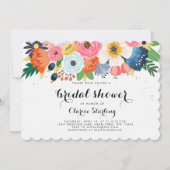 Invitation à la douche nuptiale florale (Devant)