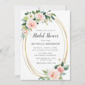 invitation à la douche nuptiale florale (Devant)