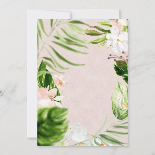 Invitation à la douche nuptiale florale (Dos)