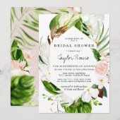 Invitation à la douche nuptiale florale (Devant / Derrière)