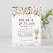 Invitation à la douche nuptiale florale (Debout devant)