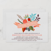 Invitation à la douche nuptiale florale (Devant / Derrière)