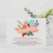 Invitation à la douche nuptiale florale (Debout devant)