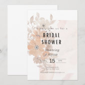 Invitation à la douche nuptiale florale (Devant / Derrière)