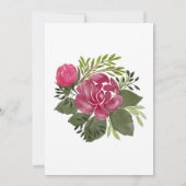 Invitation à la douche nuptiale florale (Dos)