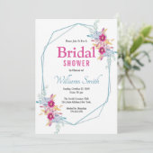 Invitation à la douche nuptiale florale (Debout devant)
