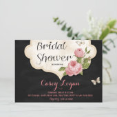 Invitation à la douche nuptiale florale (Debout devant)