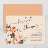 Invitation à la douche nuptiale florale (Devant / Derrière)