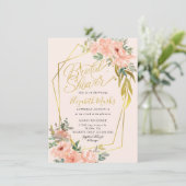 Invitation à la douche nuptiale florale (Debout devant)