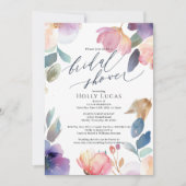 Invitation à la douche nuptiale florale (Devant)