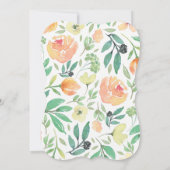 Invitation à la douche nuptiale florale (Dos)