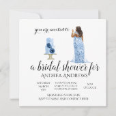 Invitation à la douche nuptiale florale (Devant)