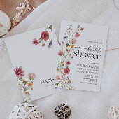 Invitation à la douche nuptiale florale