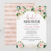 Invitation à la douche nuptiale florale (Devant / Derrière)