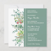 Invitation à la douche nuptiale florale (Devant)