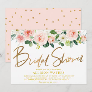 invitation à la douche nuptiale florale