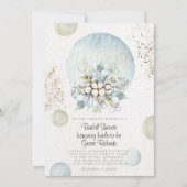 Invitation à la douche nuptiale florale (Devant)