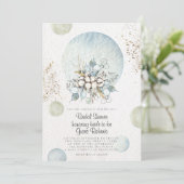 Invitation à la douche nuptiale florale (Debout devant)