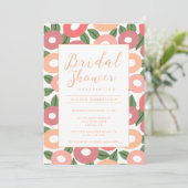 Invitation à la douche nuptiale florale (Debout devant)