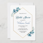 Invitation à la douche nuptiale florale (Devant)