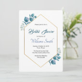 Invitation à la douche nuptiale florale (Debout devant)